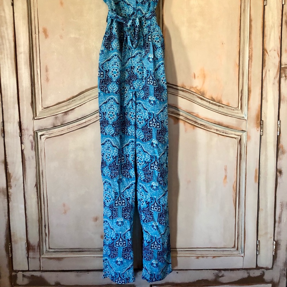 Blue Paisley Jumpsuit Jumper from Anthropologie. Dil brand. XS. Belted. - Picture 5 of 16